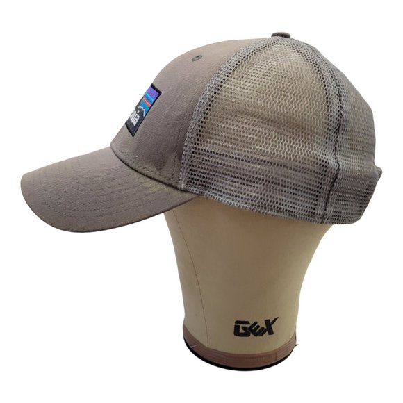 Patagonia Logo Patch Mesh Snapback Cap Trucker Gray Baseball Adjustable Hat - Picture 6 of 11